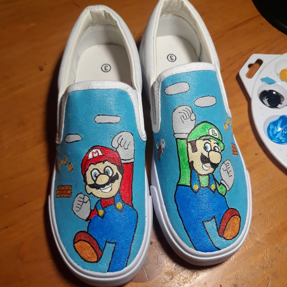Mario Bros Custom Sneakers